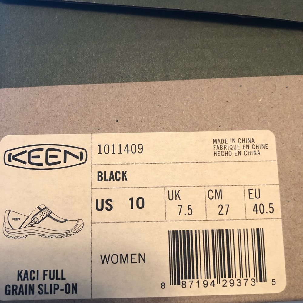 Keen kaci full grain slip-on (black) 10 women